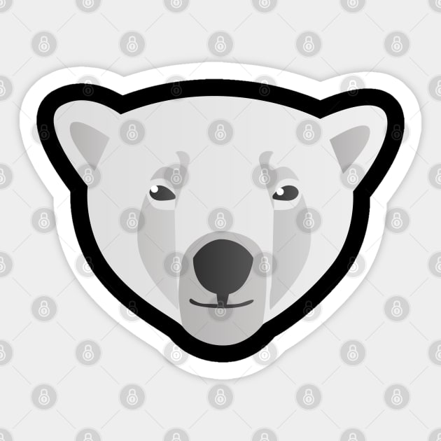 Polar Bear - Digital Vector Illustration Sticker by WaltTheAdobeGuy